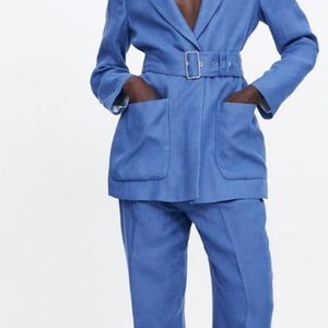 - New With Tags Zara linen pants suit set. Size L/XL